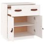 Voir la diapositive 4 : VIDAXL Buffet Blanc 65,5x40x75 cm Bois massif de pin