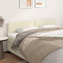 Voir la diapositive 1 : VIDAXL Tetes de lit 2 pcs Creme 100x5x78/88 cm Similicuir