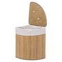 Voir la diapositive 2 : FIVE Panier à Linge d'Angle  Bambou  48L Naturel