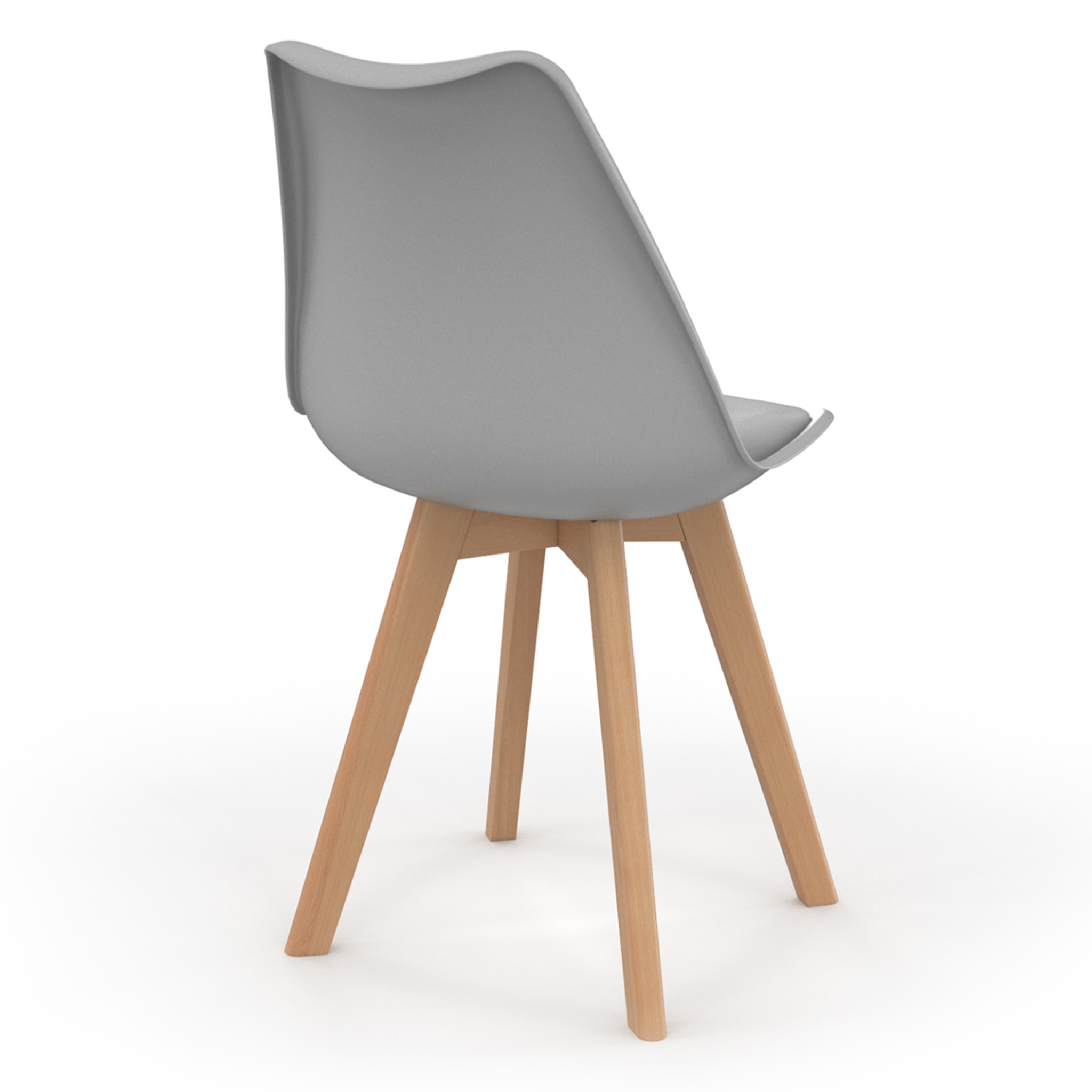 Voir la diapositive 4 : ID MARKET Lot de 6 chaises scandinaves sara mix color pastel rose x2, gris clair x2 et blanc x2