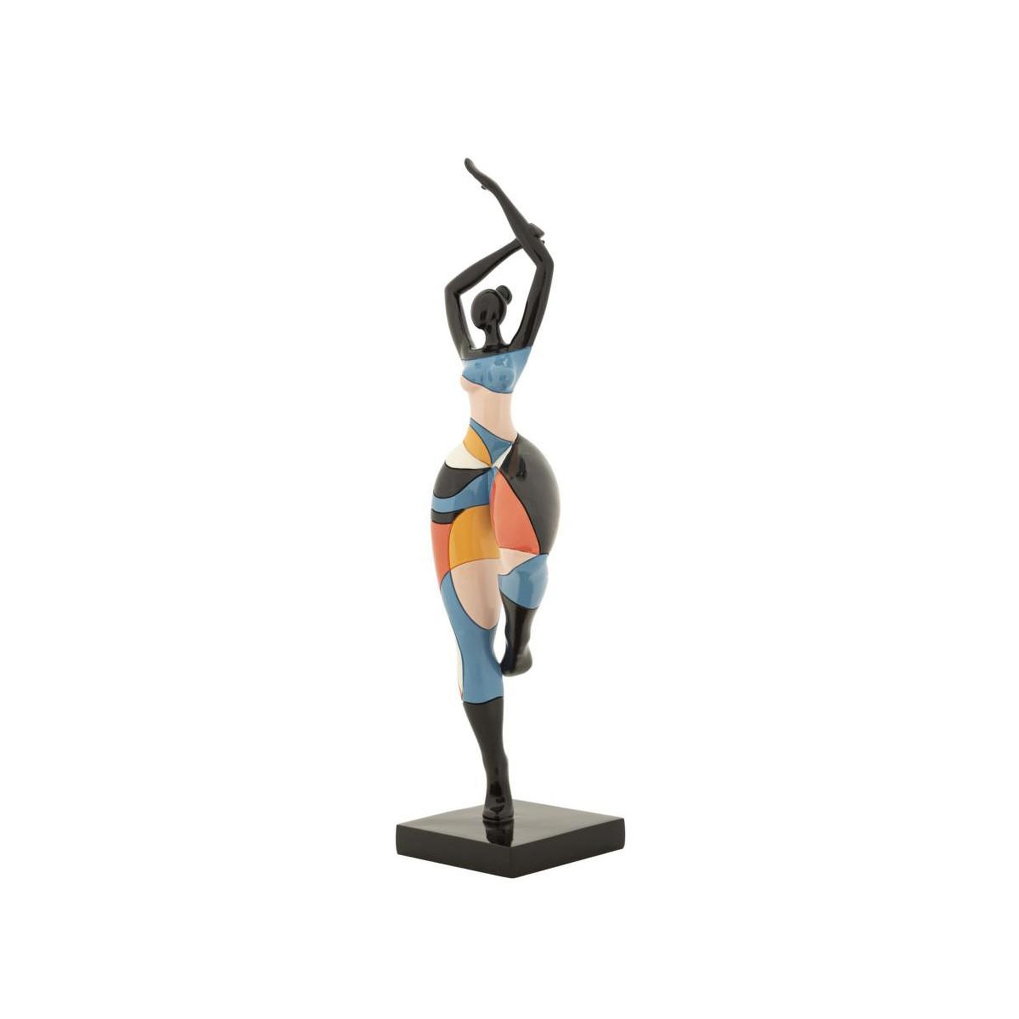 Voir la diapositive 2 : Paris Prix Statuette Femme Position Danseuse  Rubic  38cm Multicolore