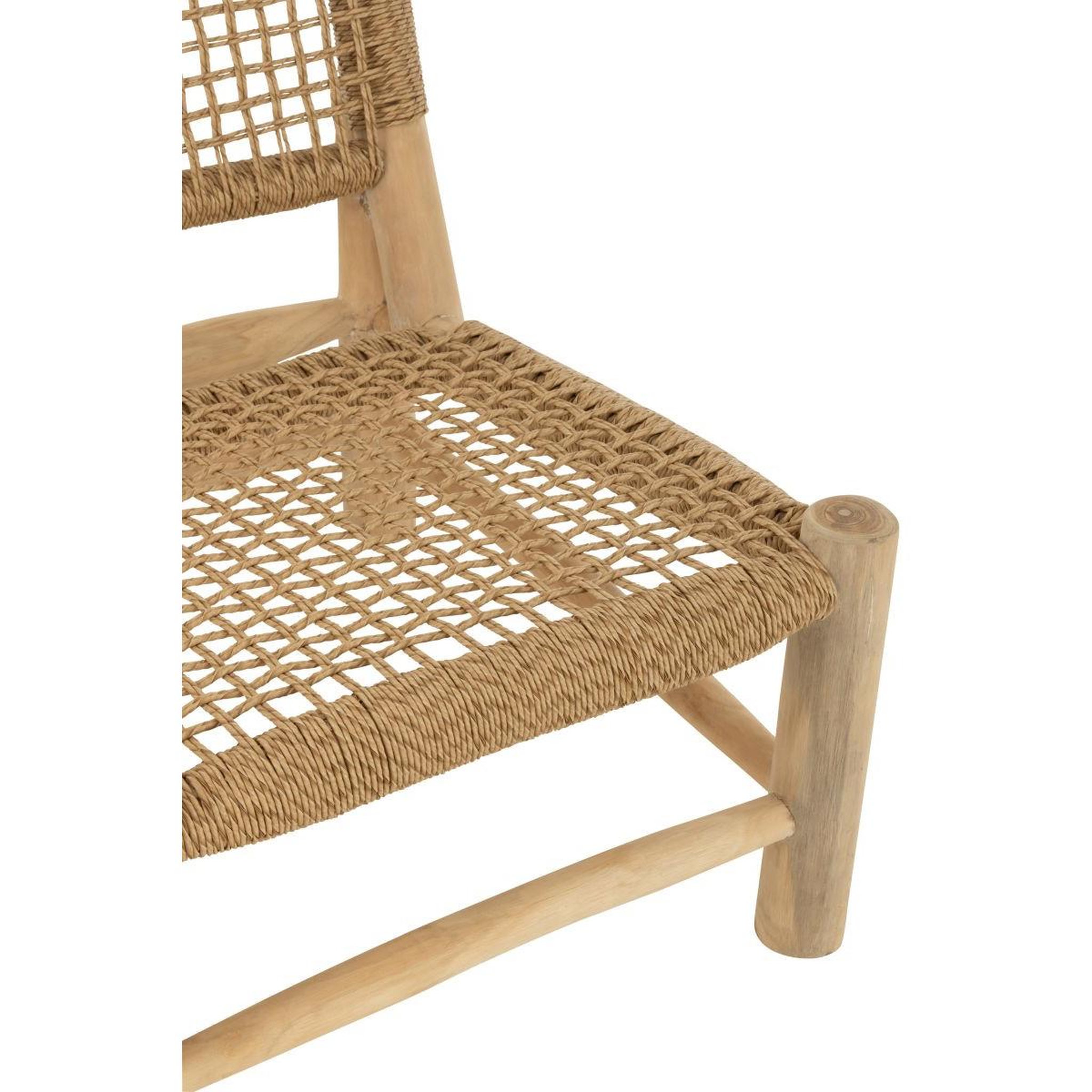 Voir la diapositive 6 : J-LINE Fauteuil en Teck  Vita  85cm Naturel