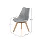 Voir la diapositive 4 : Rendez vous déco Lot de 2 chaises blanches et pieds bois - Skandi
