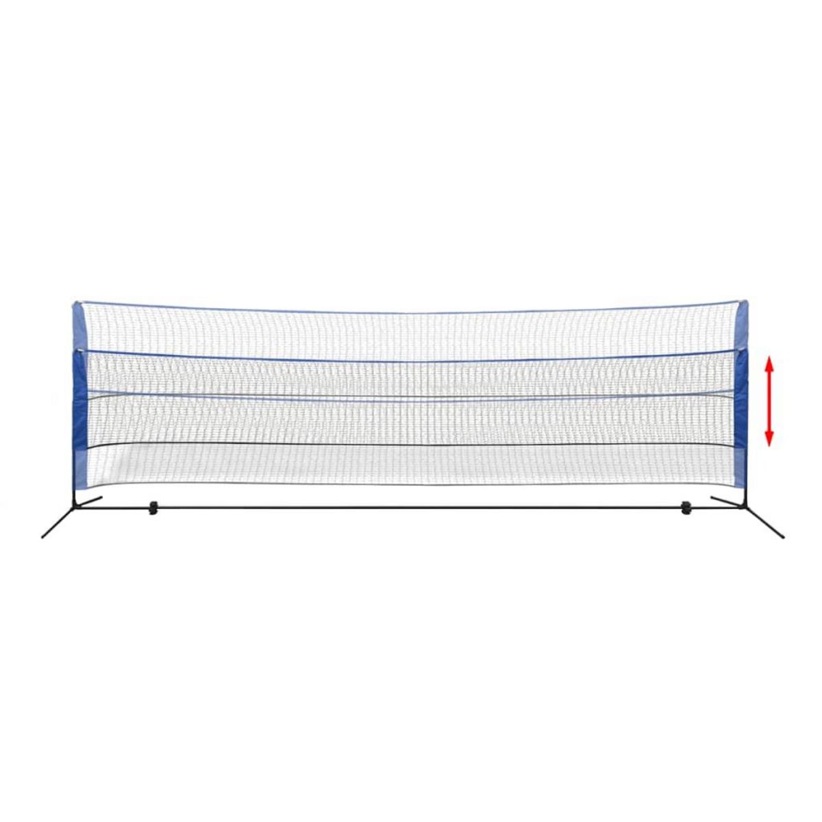 VIDAXL Filet de badminton avec volants 500 x 155 cm