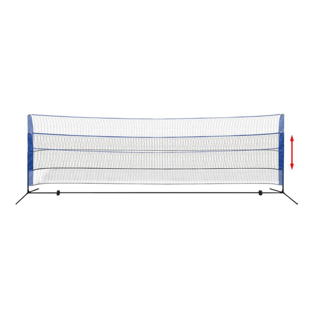 VIDAXL Filet de badminton avec volants 500 x 155 cm