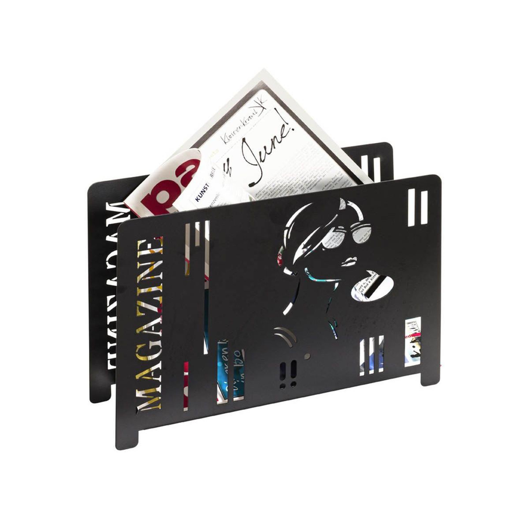 Voir la diapositive 2 : Paris Prix Porte-revues design  magazine  37cm noir