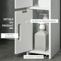 Voir la diapositive 6 : KLEANKIN Meuble bas colonne rangement salle de bain WC 3 portes 2 niches étagère blanc