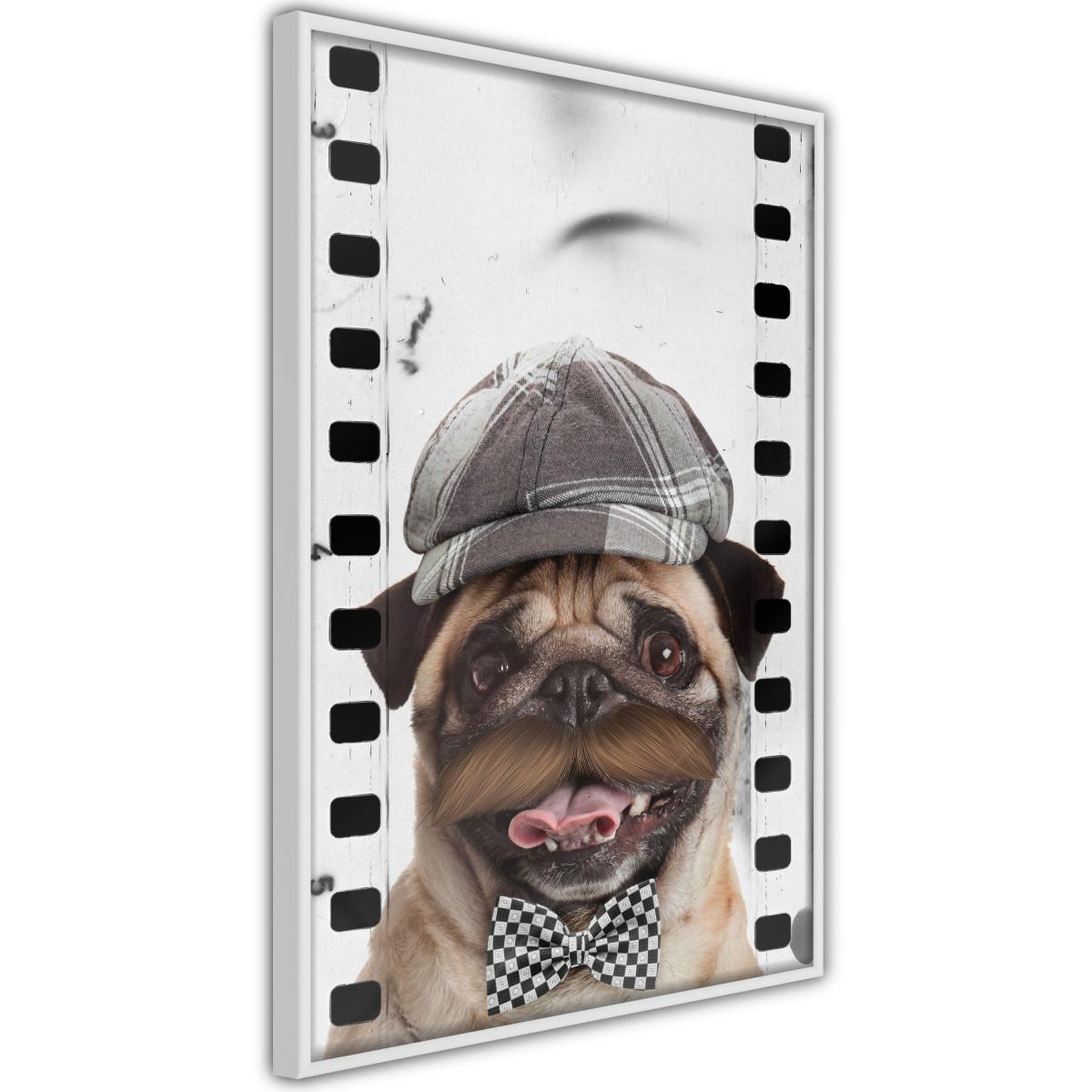 Paris Prix Affiche murale encadrée  dressed up pug