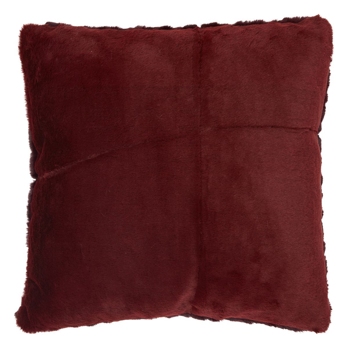 ACTUEL Coussin déco carré effet fausse fourrure LEGACY