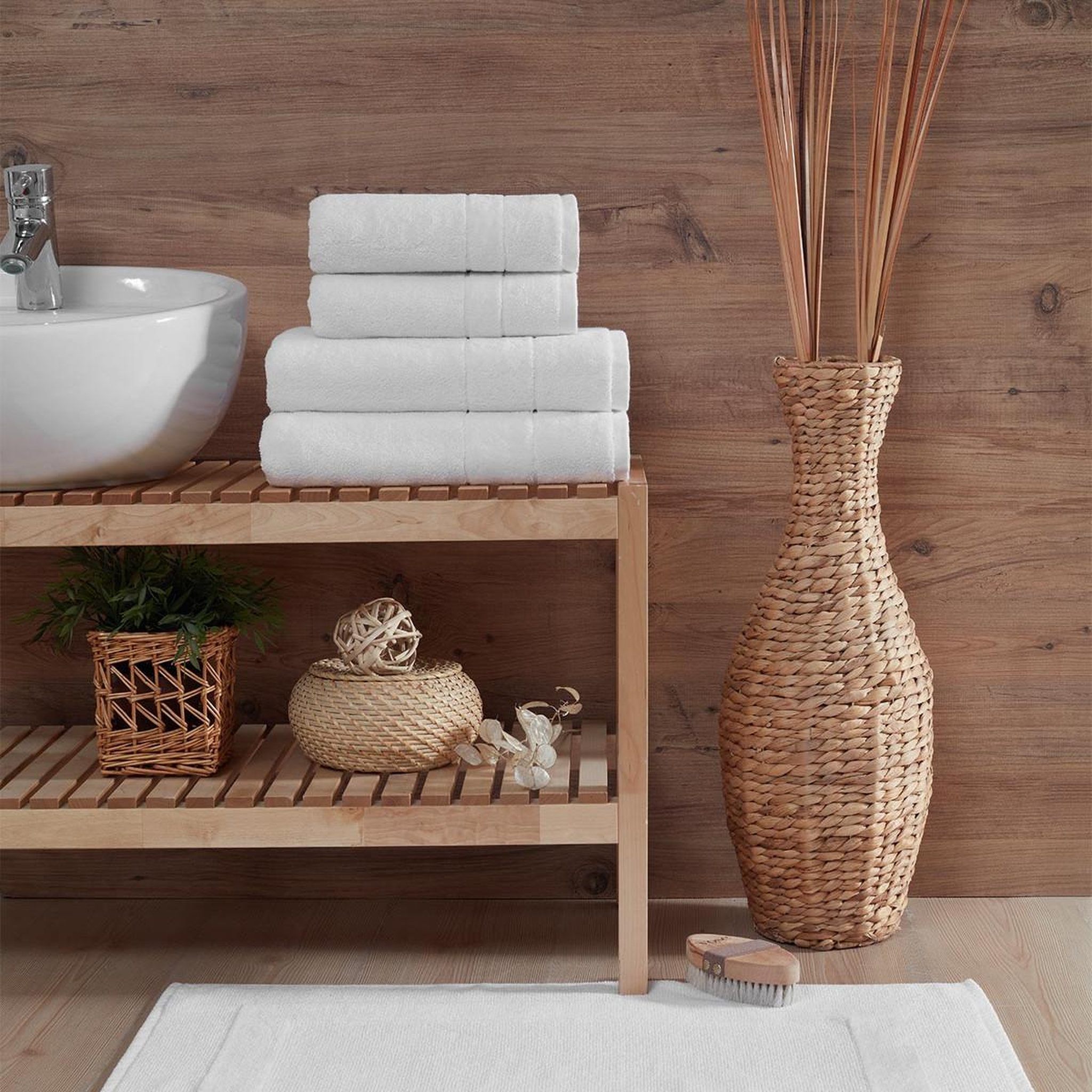Voir la diapositive 5 : Sensei Maison Ensemble de bain 4 pièces 650 g/m² CALIFORNIA