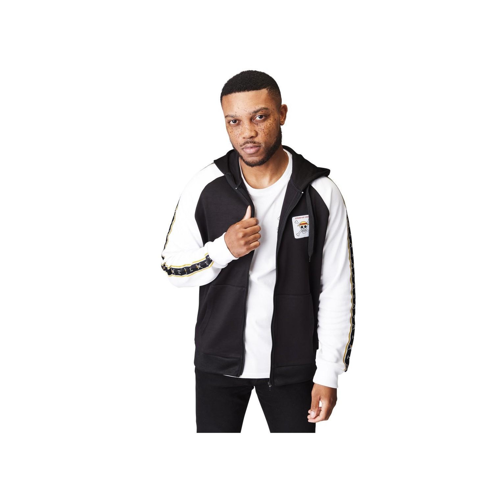 Voir la diapositive 4 : CAPSLAB Sweat à capuche avec zip homme One Piece Skull