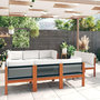 Voir la diapositive 1 : VIDAXL Salon de jardin 9 pieces avec coussins, bois d'acacia creme et corde