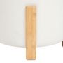 Voir la diapositive 4 : ATMOSPHERA Tabouret d'appoint effet bouclette avec pieds en bambou BANSA - Blanc
