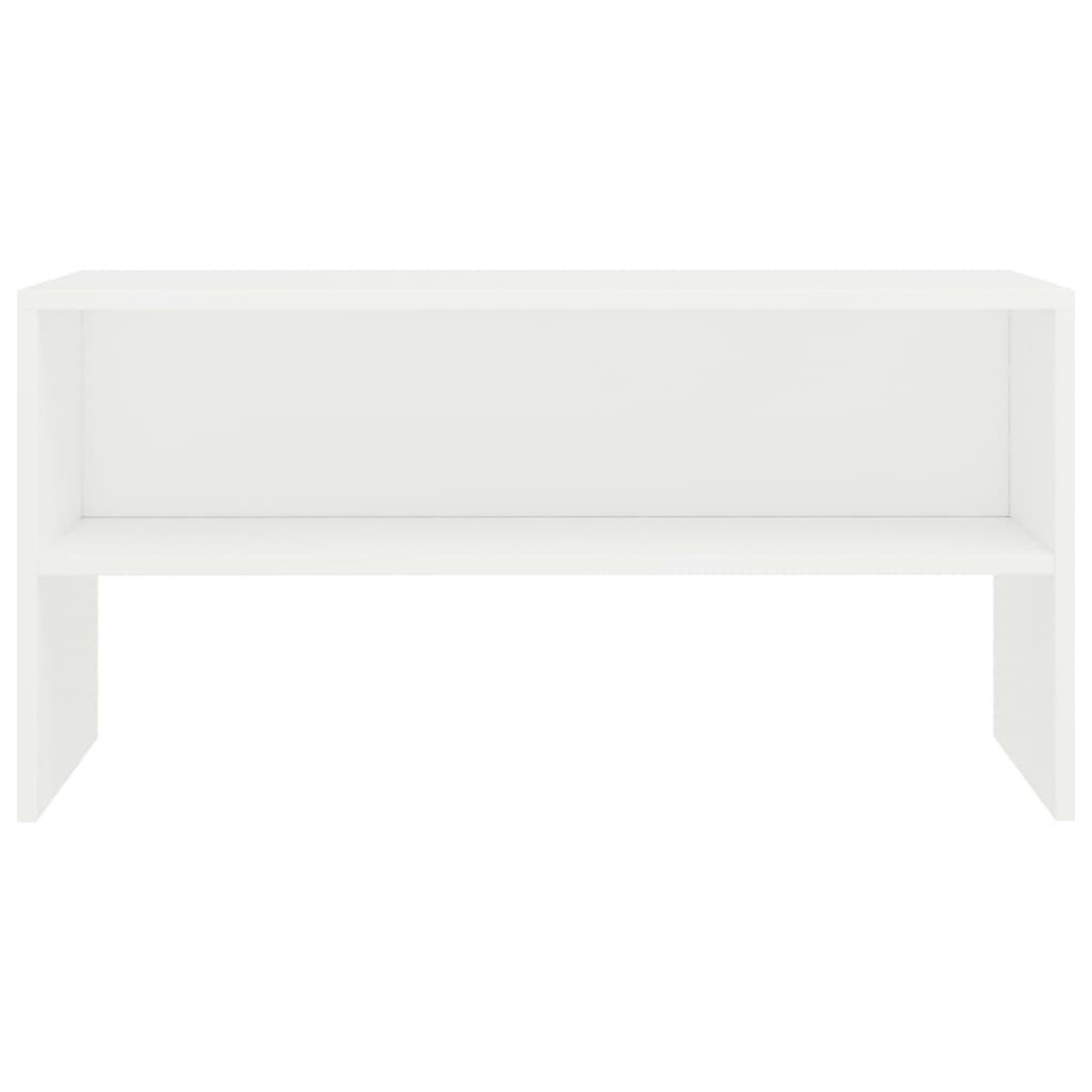 Voir la diapositive 4 : VIDAXL Meuble TV Blanc 80x40x40 cm Bois d'ingenierie