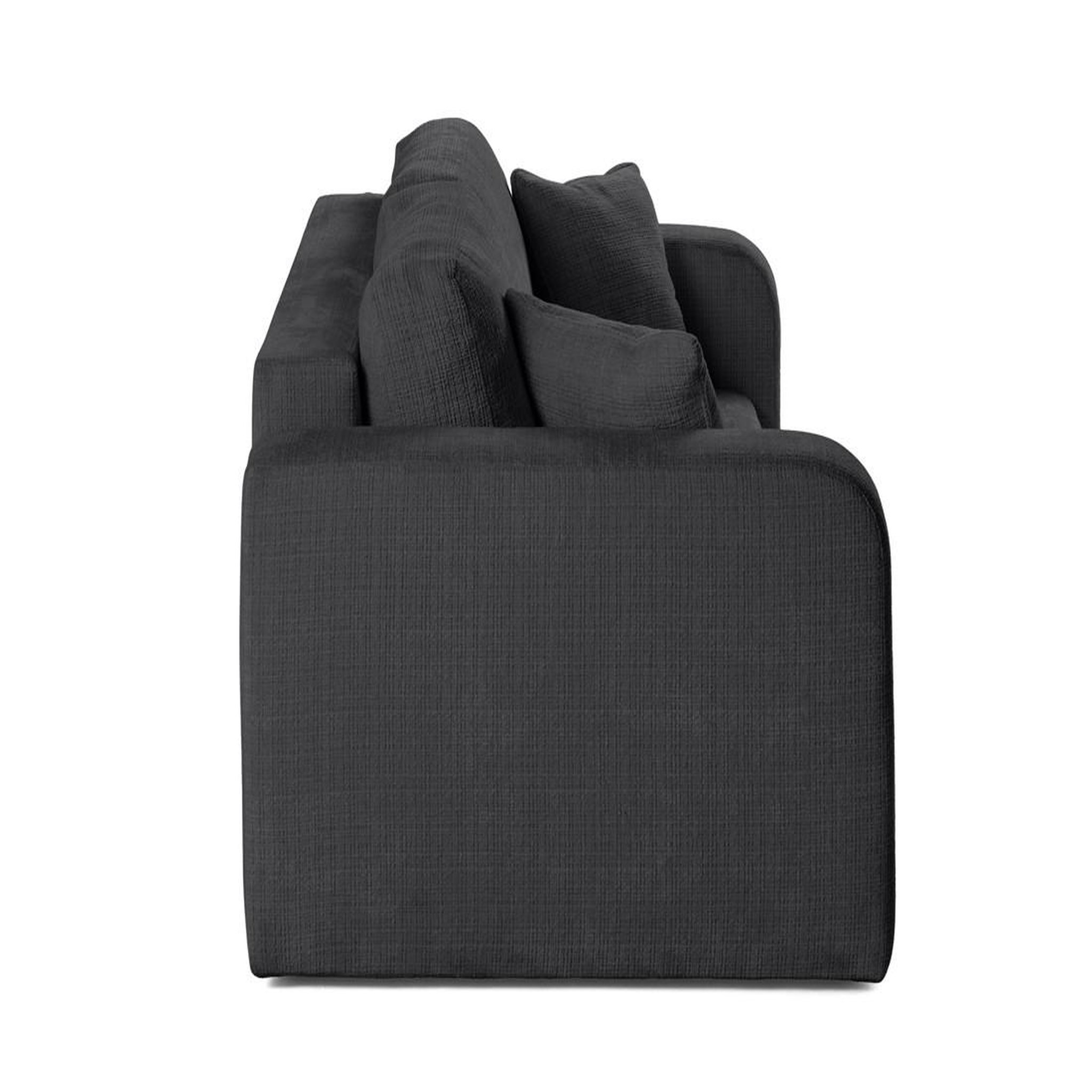 Voir la diapositive 4 : BEST MOBILIER Miro - canapé droit 2 places - en velours texturé