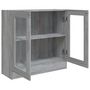 Voir la diapositive 5 : VIDAXL Armoire a vitrine Sonoma gris 82,5x30,5x80 cm Bois d'ingenierie