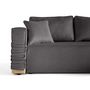 Voir la diapositive 3 : BEST MOBILIER Housse en velours pour canapé déhoussable topaze