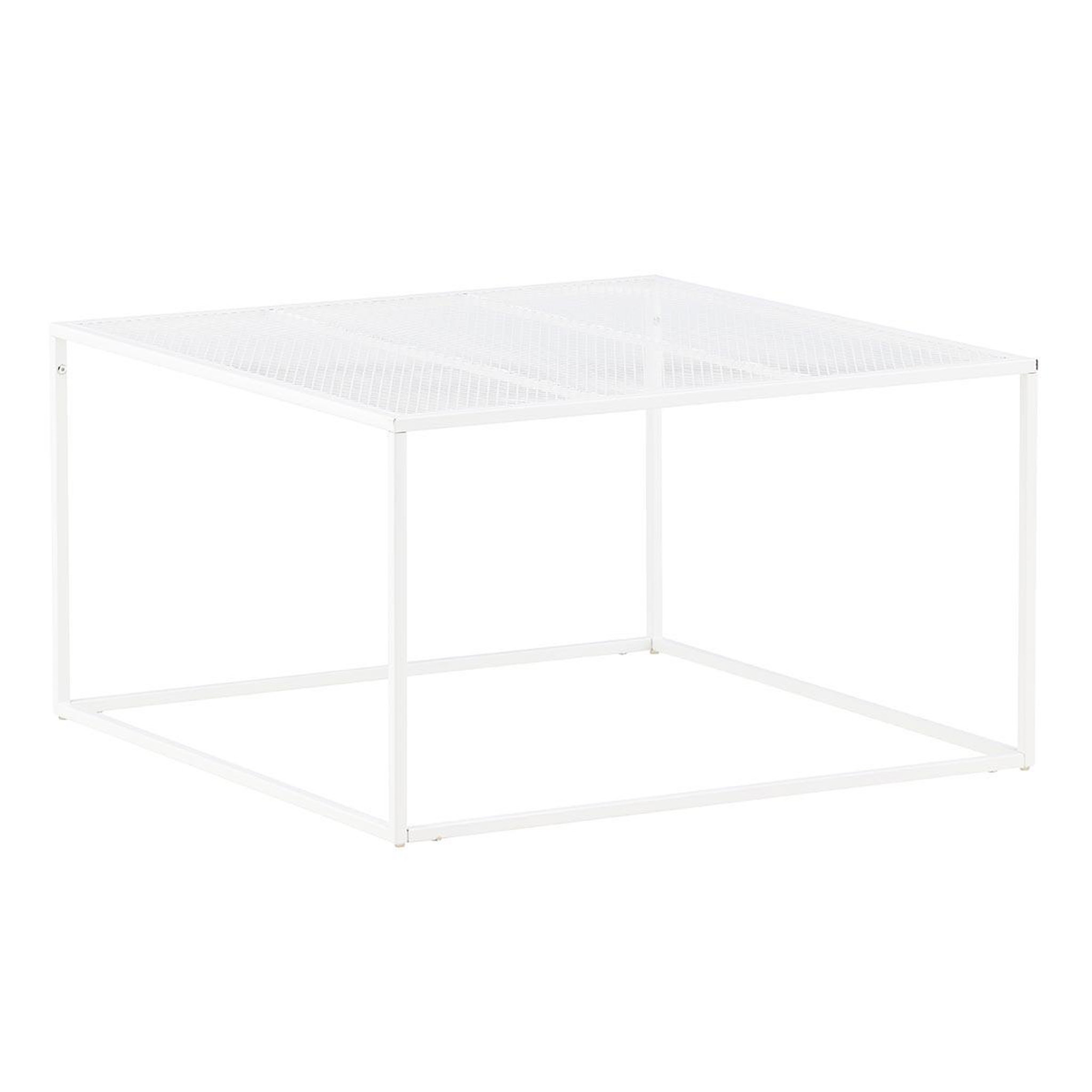 Paris Prix Table basse en métal  netz  80cm blanc
