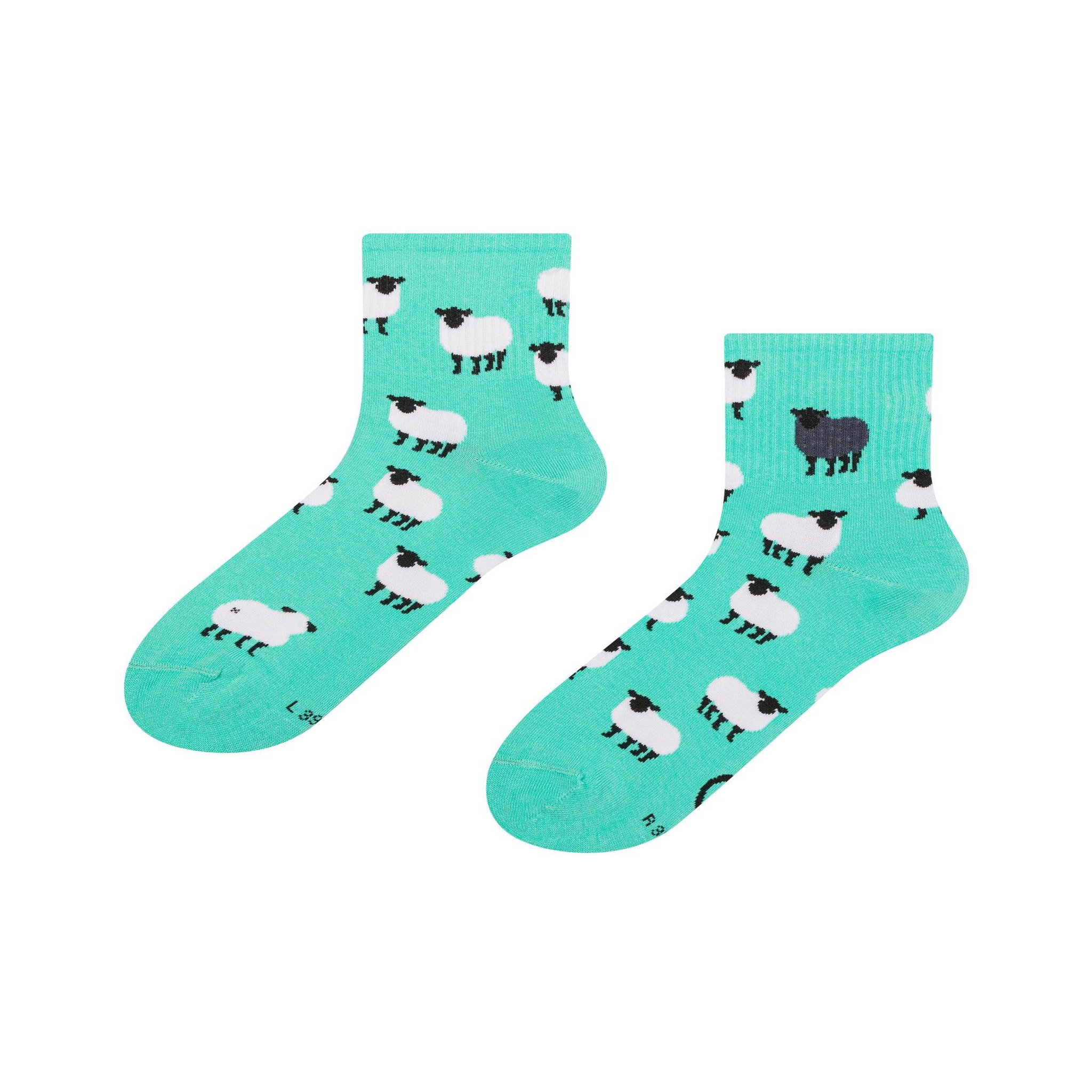 DEDOLES Chaussettes courtes le mouton noir. Coloris disponibles : Bleu