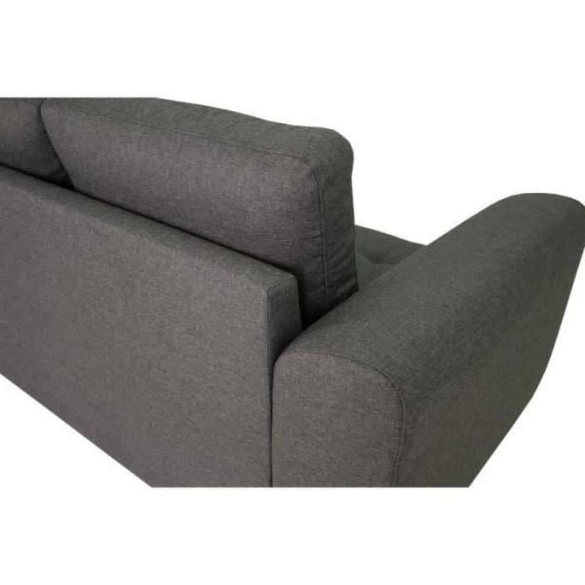 MARKET24 Canapé d'angle fixe réversible 4 places - Tissu Anthracite - L245 x P150 x H86 cm - HAMILTON - Fabriqué en Ukraine