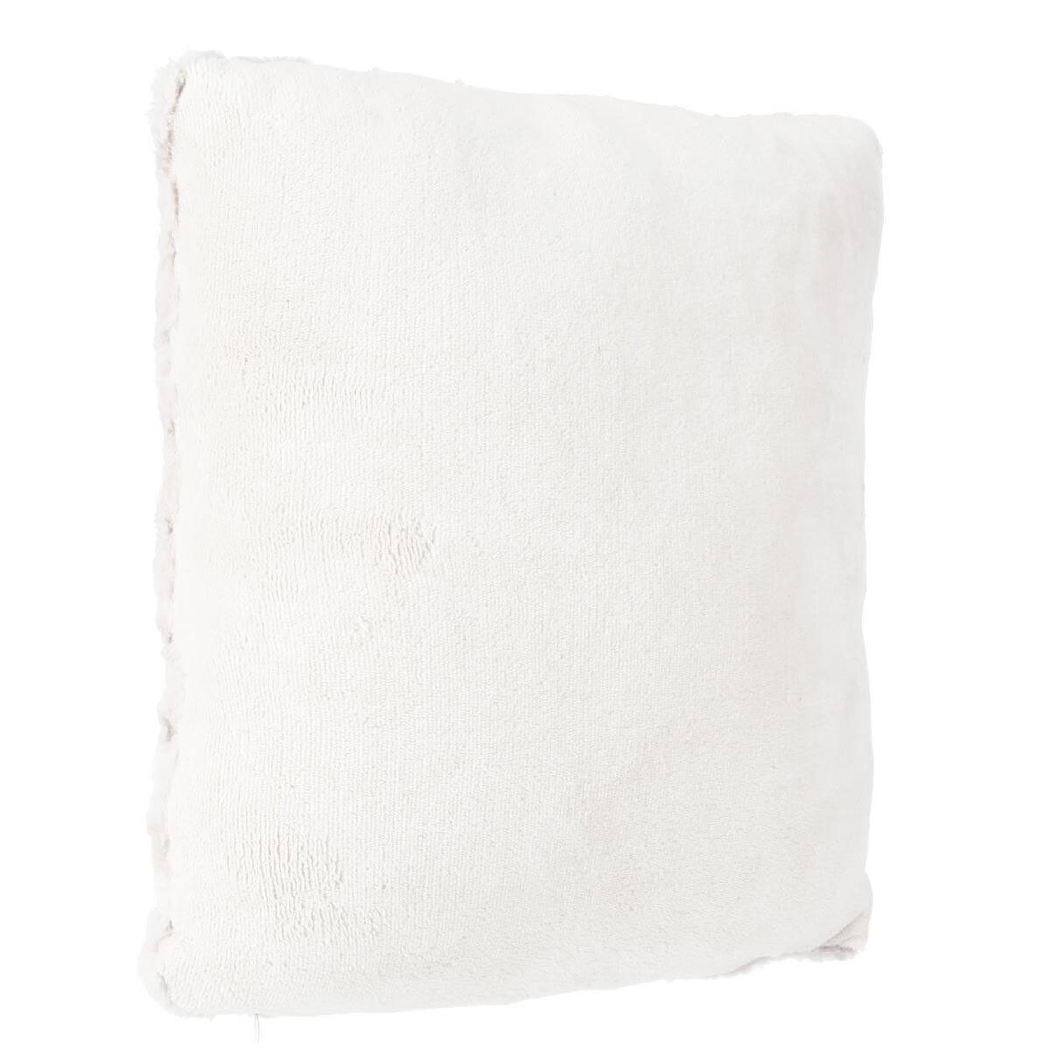 Voir la diapositive 2 : ATMOSPHERA Coussin imitation fourrure  bouclée  45x45cm écru