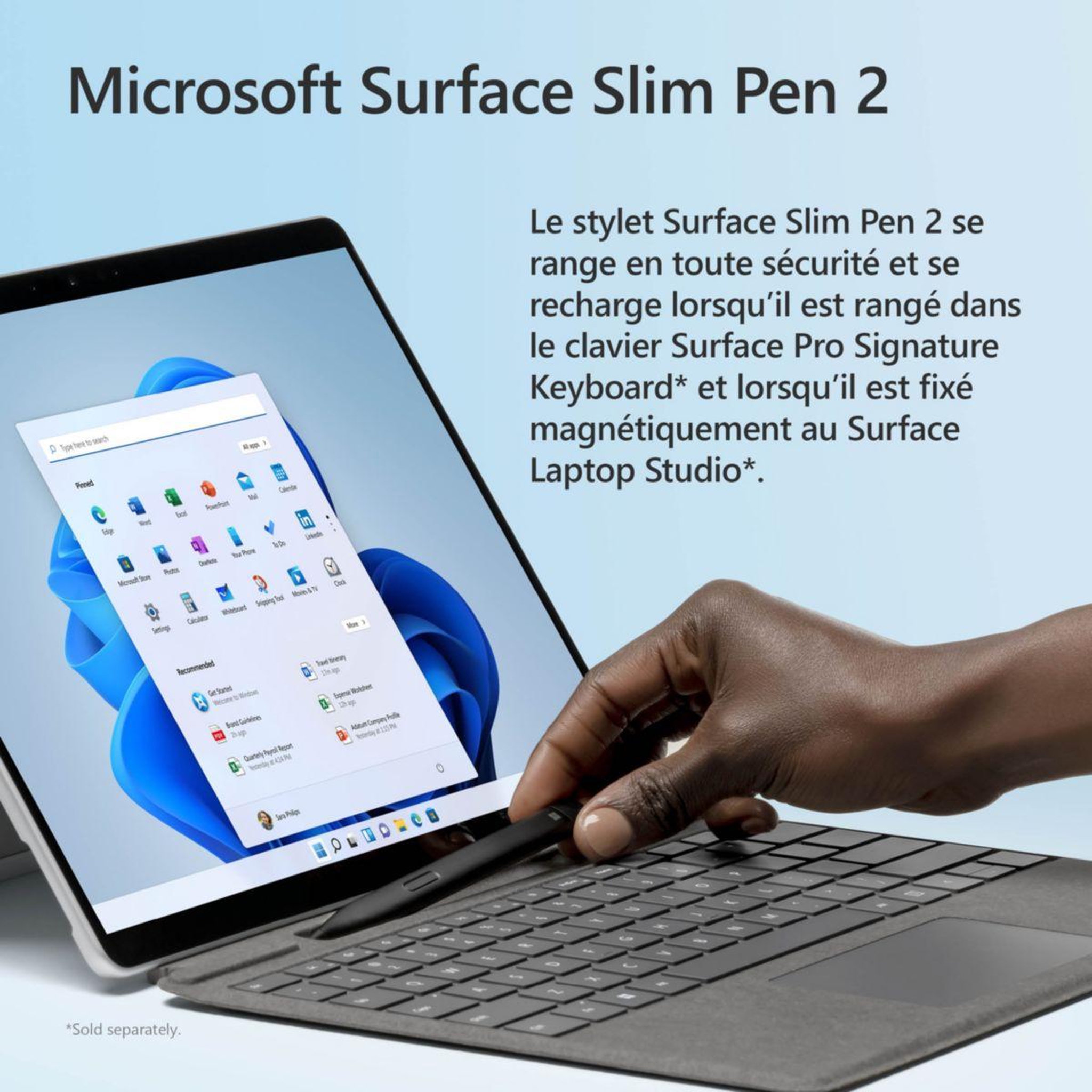 Voir la diapositive 3 : MICROSOFT Stylet surface slim pen 2 noir