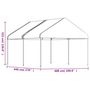 Voir la diapositive 5 : VIDAXL Belvedere avec toit blanc 4,46x4,08x3,22 m polyethylene
