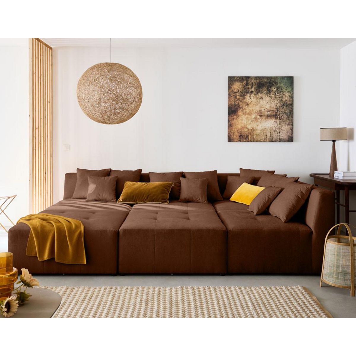 LISA DESIGN Amalfi - pouf modulable - en tissu