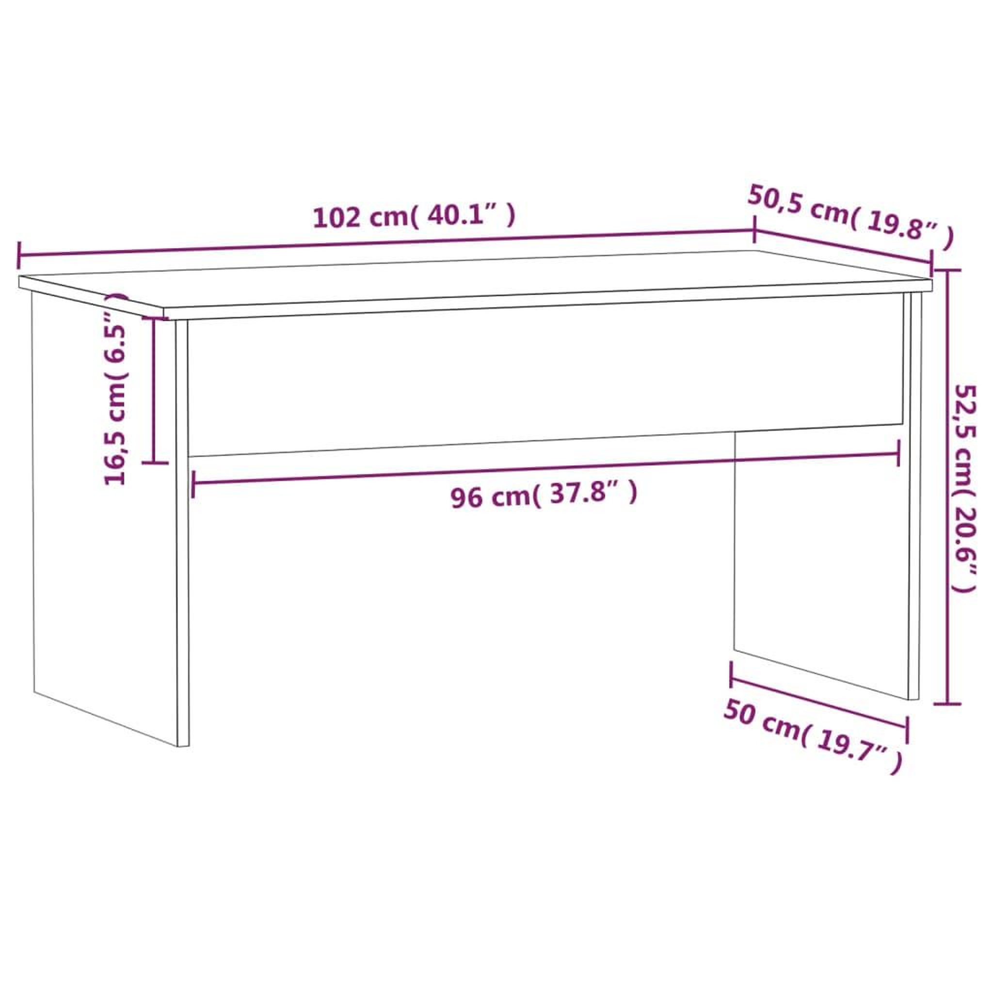 Voir la diapositive 6 : VIDAXL Table basse Chene fume 102x50,5x52,5 cm Bois d'ingenierie