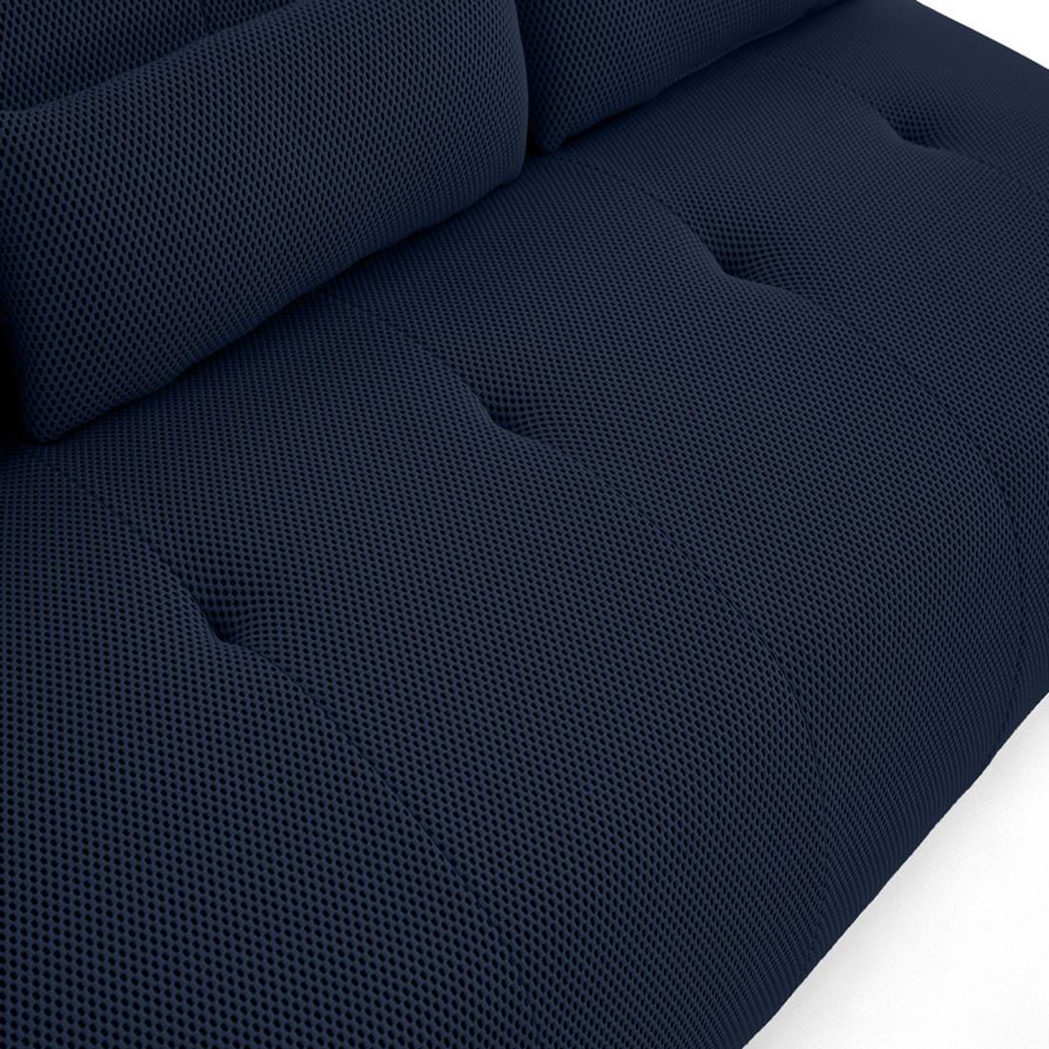 Voir la diapositive 5 : LISA DESIGN Onyx - canapé droit 3 places - en tissu mailles 3d