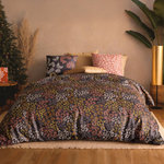 Les Ateliers du Linge Parure de housse de couette 100% coton 57fils onalia. Coloris disponibles : Marron