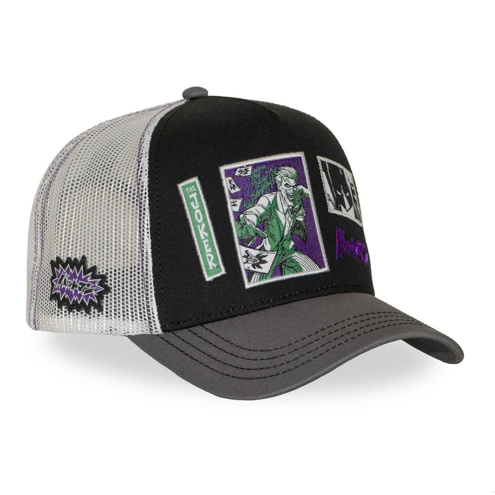 Voir la diapositive 4 : CAPSLAB Casquette trucker avec filet dc comics joker