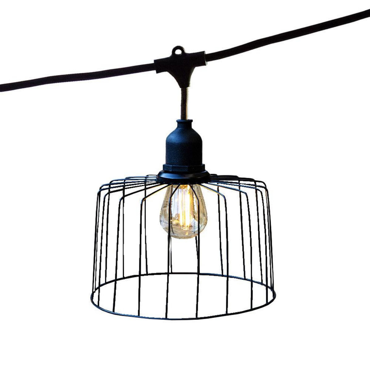 Lumisky Guirlande chapeau métal NEMA Noir Metal 6M 10xE27