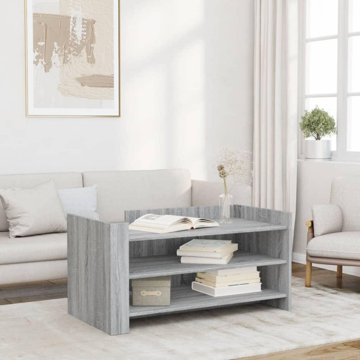 VIDAXL Table basse sonoma gris 100x50x50 cm bois d'ingenierie