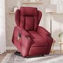 Voir la diapositive 1 : VIDAXL Fauteuil inclinable de massage electrique Rouge bordeaux Tissu