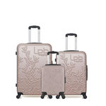 LES P'TITES BOMBES LPB LPB LUGGAGE - LOT DE 3 - Valises grand format, weekend et cabine XXS NAIS. Coloris disponibles : Beige, Rose, Noir, Bleu, Gris, Vert