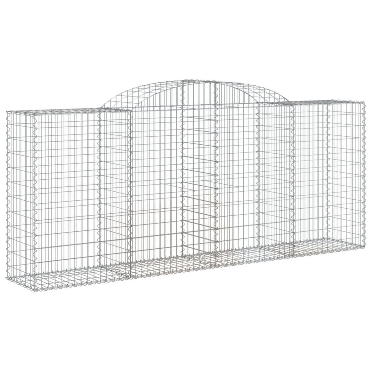 VIDAXL Paniers a gabions arques 3 pcs 300x50x120/140 cm fer galvanise
