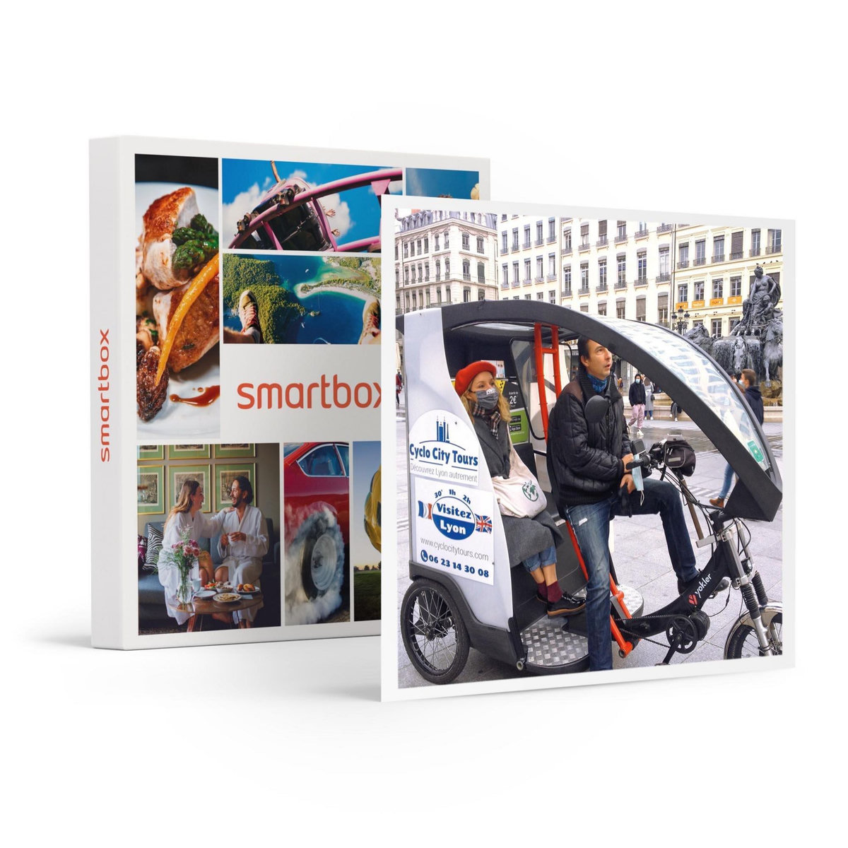 Smartbox Visite guidée de Lyon en cyclo avec dégustation et chasse aux trésors pour 6 - Coffret Cadeau Sport & Aventure