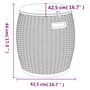 Voir la diapositive 6 : VIDAXL Boîte de rangement de jardin 4 en 1 marron clair polypropylene