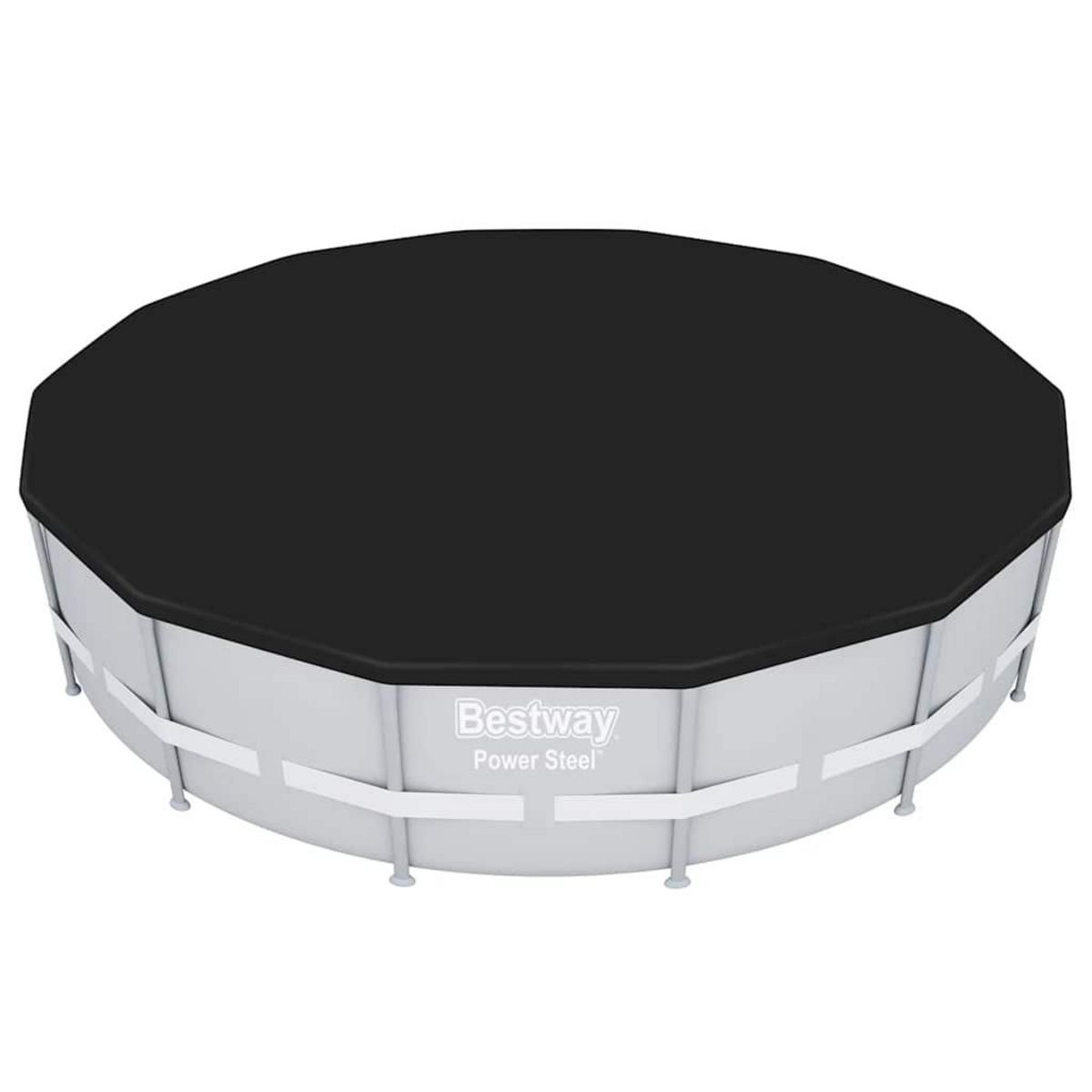 BESTWAY Bâche de protection 4 saisons pour piscine acier Hydrium ronde Ø 3,66 m