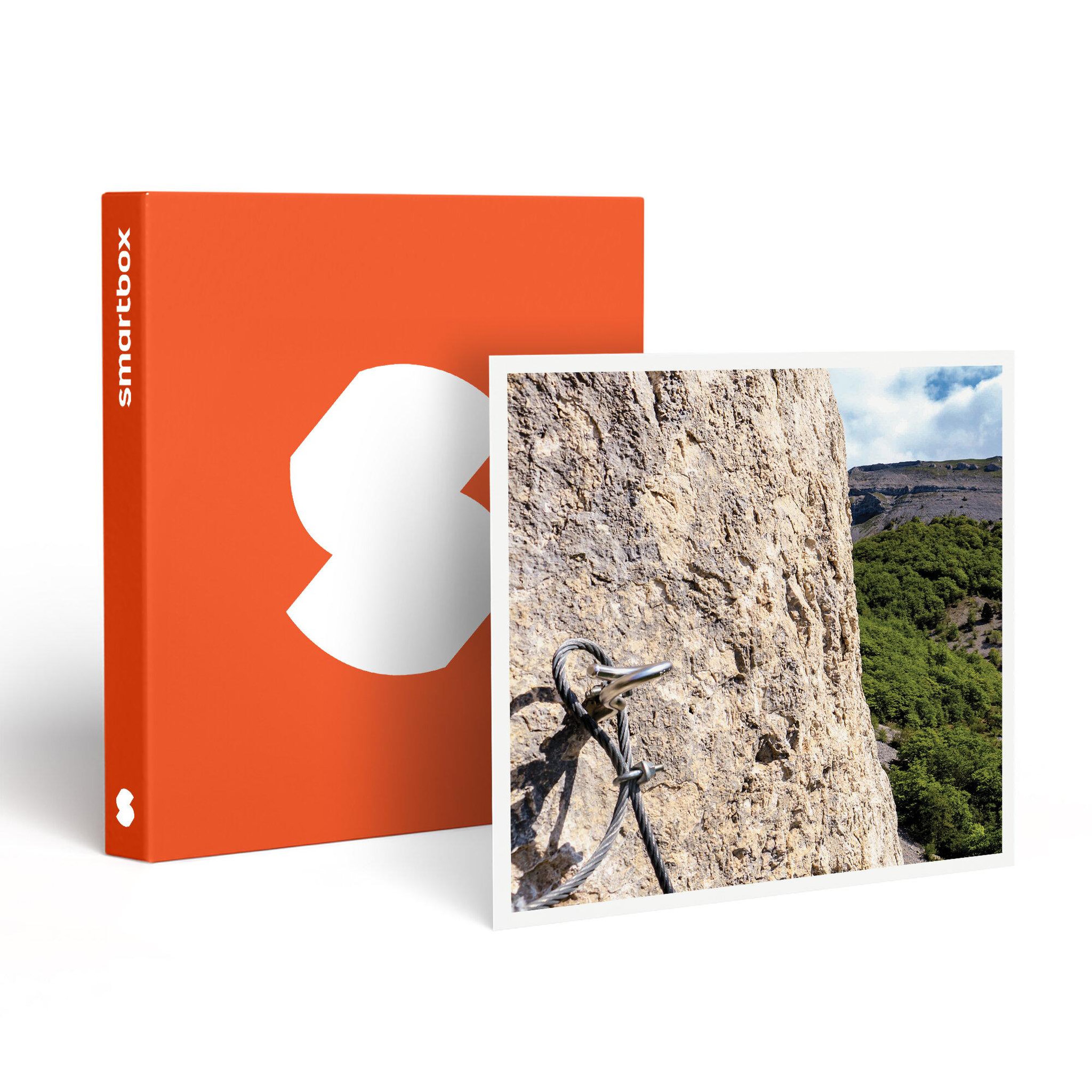 Smartbox 3h de parcours sur la via ferrata pour 2 personnes face près de chambéry - coffret cadeau sport & aventure