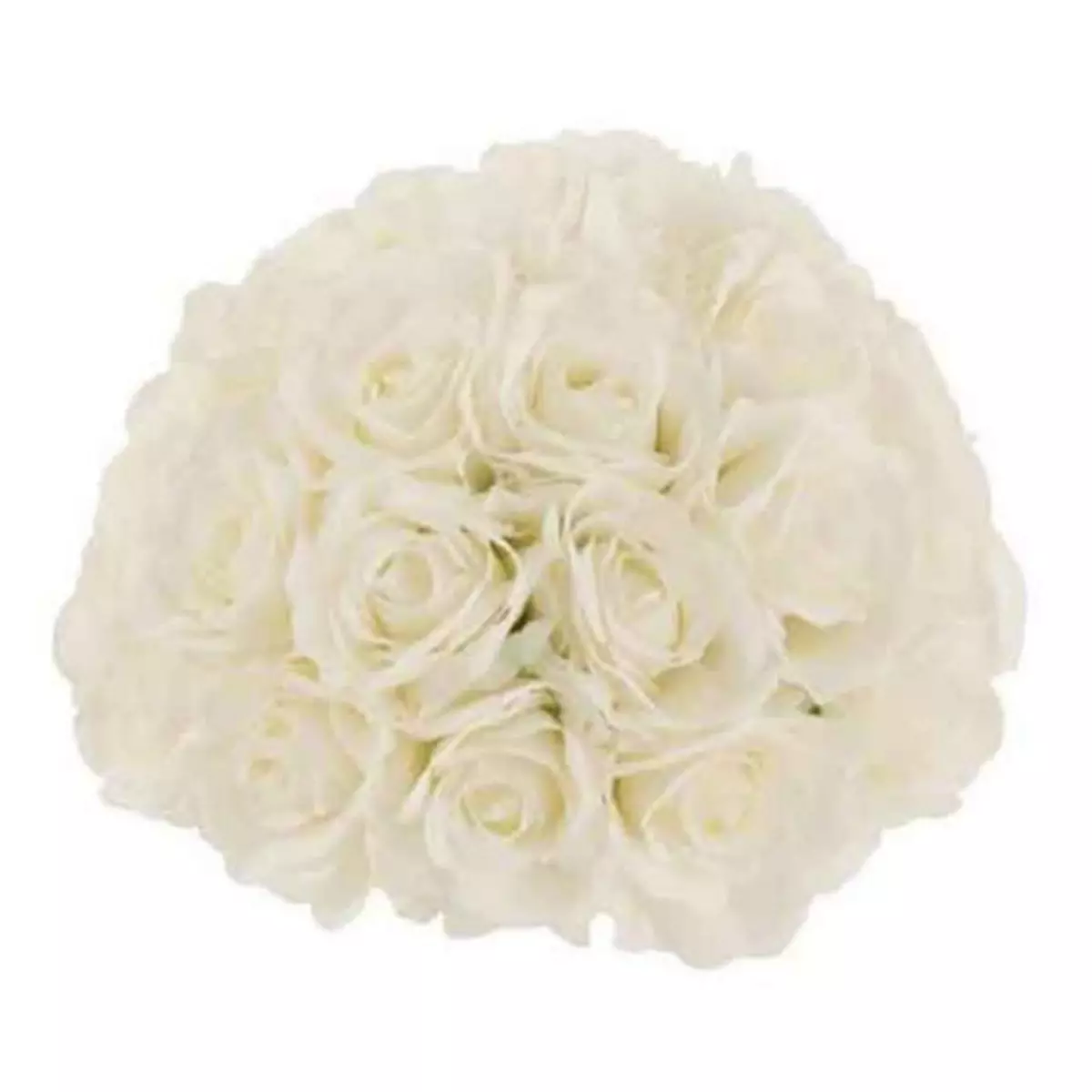 Paris Prix Boule de Fleurs Artificielles  Roses  29cm Blanc