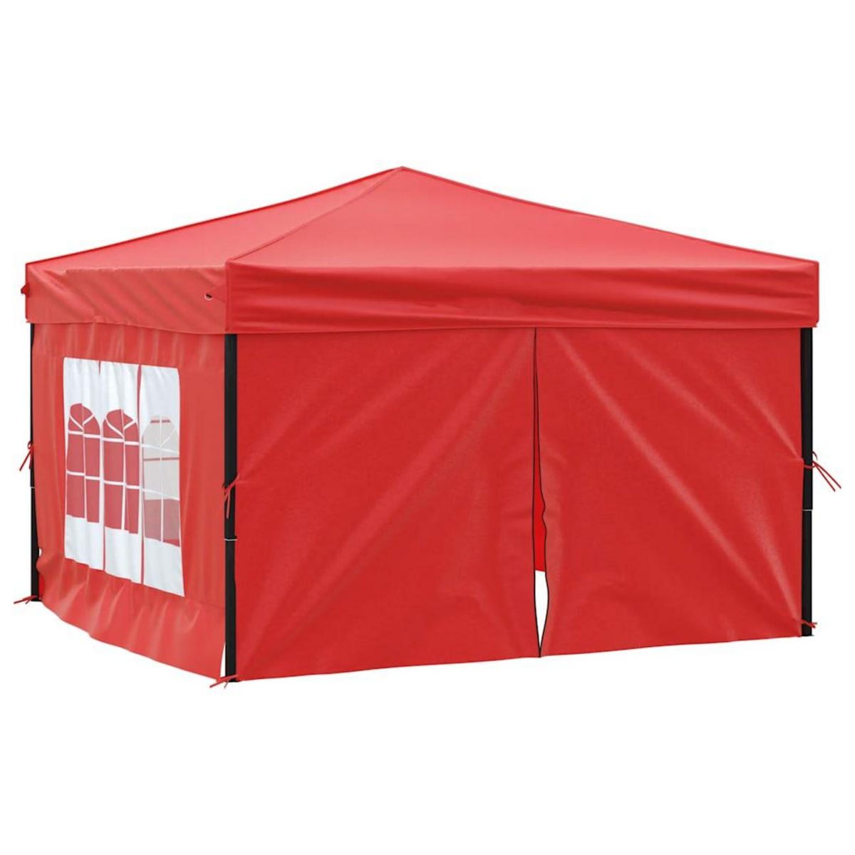 VIDAXL Tente de reception pliable avec parois Rouge 3x3 m