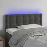 VIDAXL Tete de lit a LED Gris fonce 90x5x78/88 cm Velours