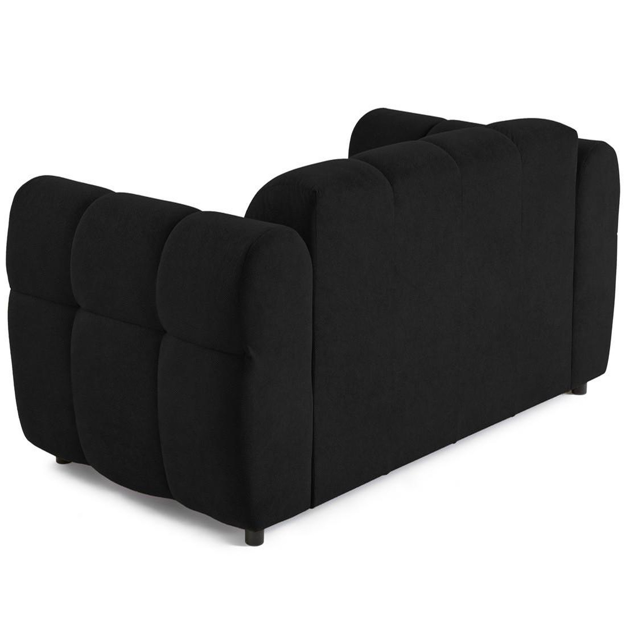 Voir la diapositive 5 : BEST MOBILIER Ray - canapé droit 2 places en tissu texturé