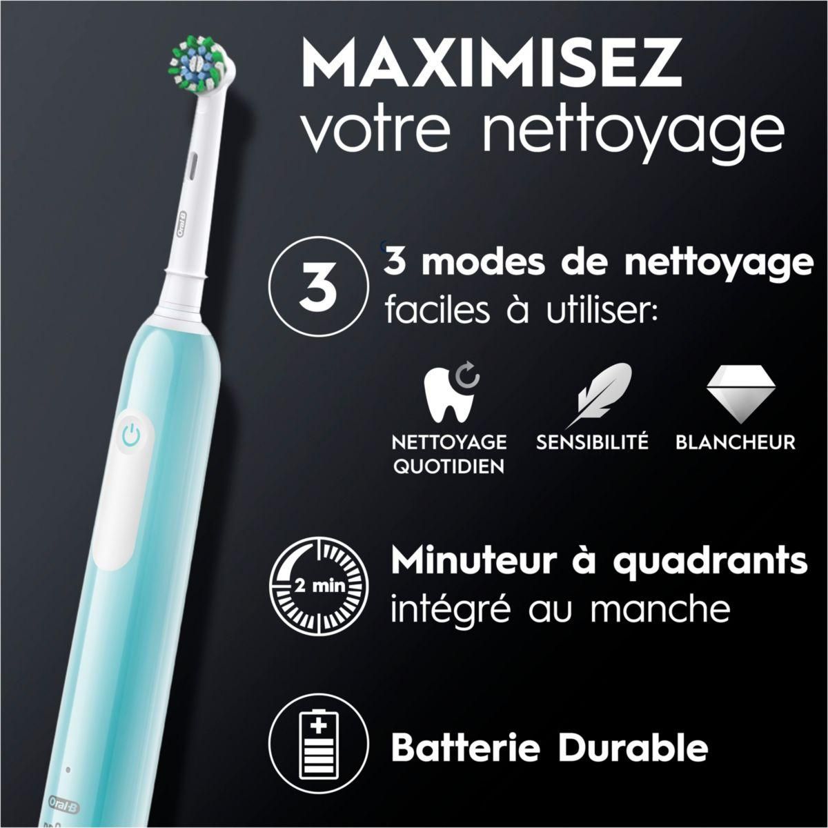ORAL B Brosse à dents électrique Pro 1 Duo Bleue/Noire