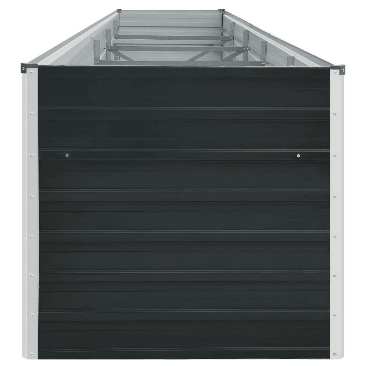 VIDAXL Lit sureleve de jardin Acier galvanise 400x80x77 cm Anthracite