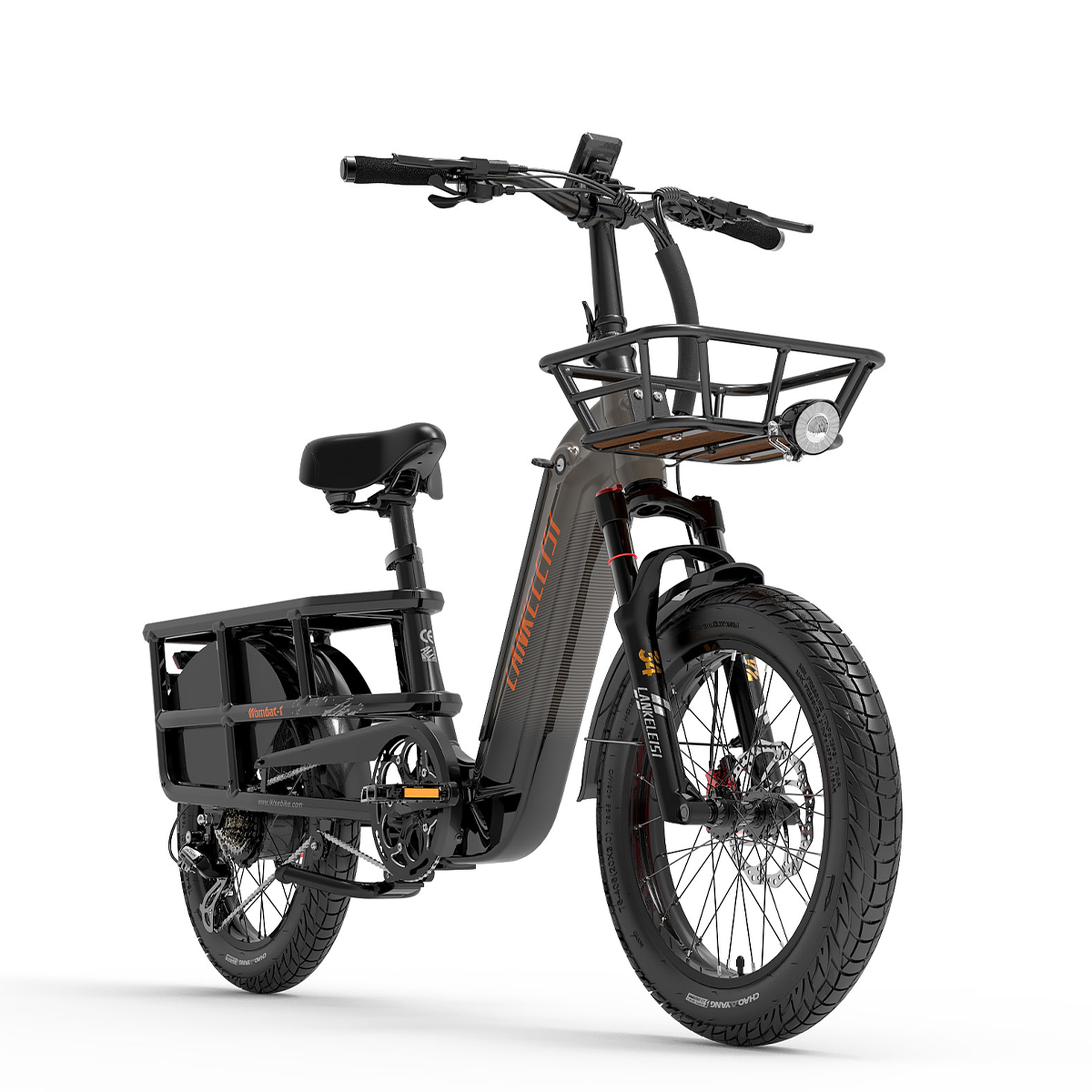 Voir la diapositive 4 : LANKELEISI Vélo cargo électrique LANKELEISI Wombat-1