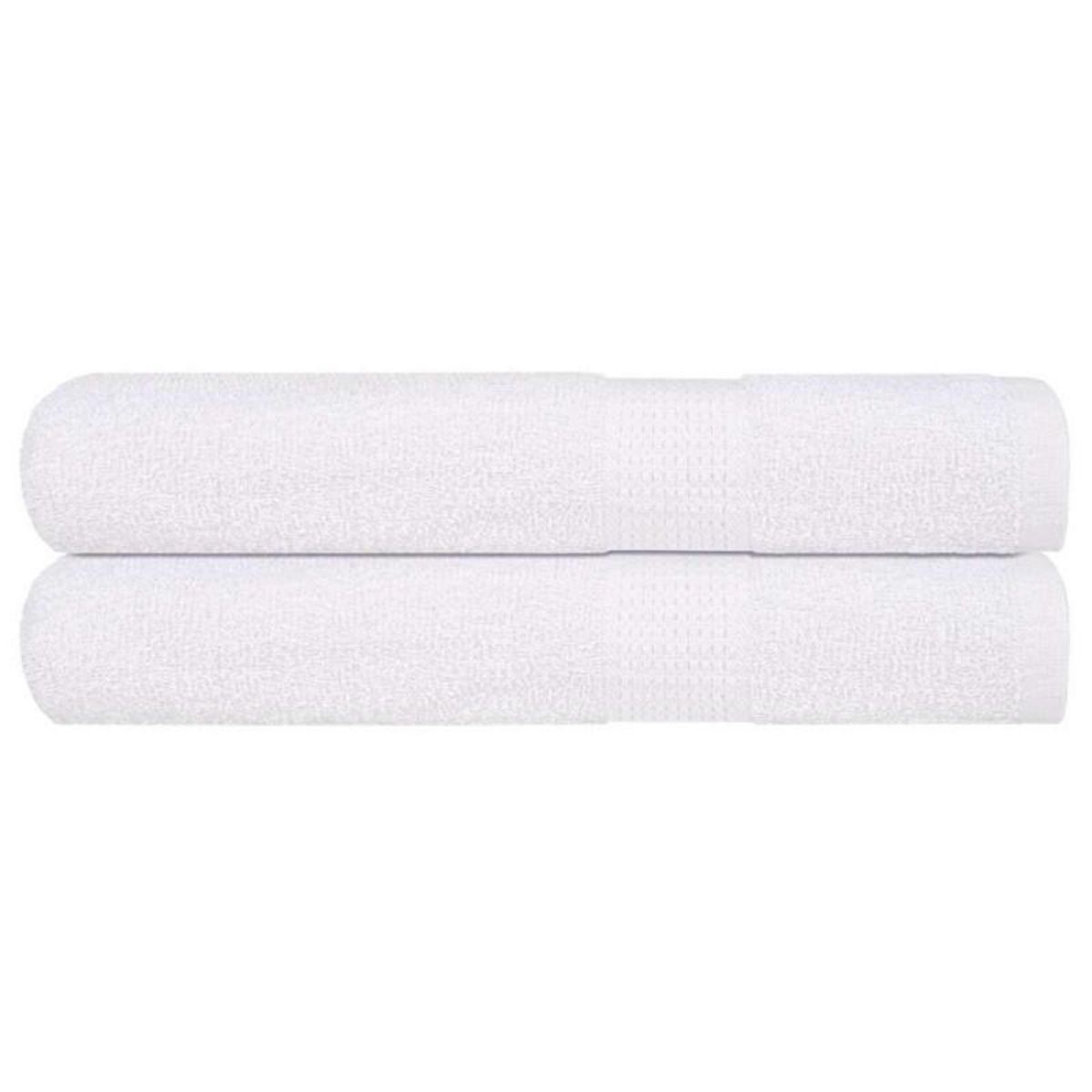 VIDAXL Serviettes de sauna 2 pcs blanc 80x200 cm 360 g m² 100% coton