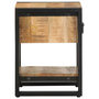 Voir la diapositive 5 : VIDAXL Table de chevet 35x34x45 cm bois de manguier massif brut